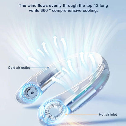 Ventilador de Cuello Portátil con Pantalla Digital